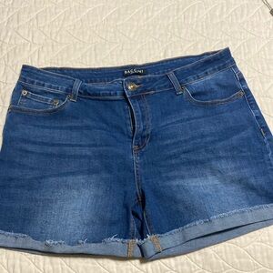 Blue denim shorts